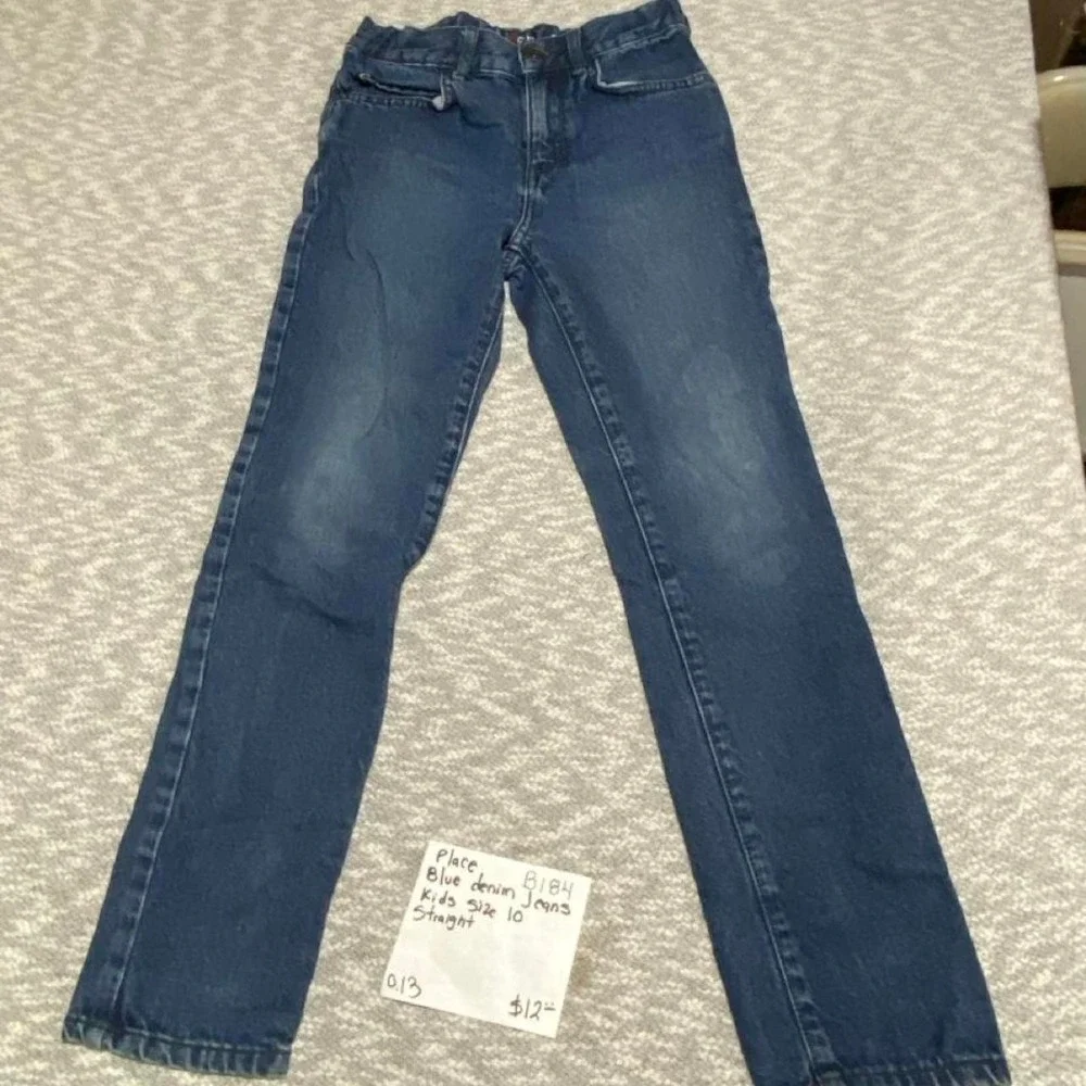 Place Blue Denim Jeans Kids Size 10 Straight. SKU-B184